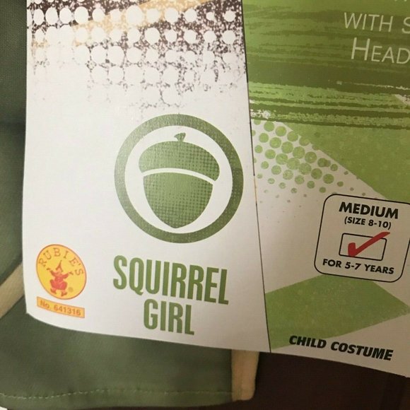 New Marvel Rising Squirrel Girl Girls' (5-7 Years Size 8-10) Halloween Costume - Picture 6 of 11